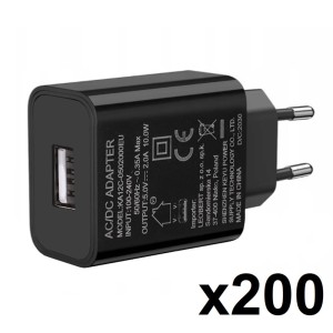Zasilacz ładowarka 5V 2A - czarny x 200