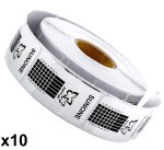 Szablon do paznokci srebrny wąski x 10