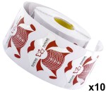 Szablon do paznokci PREMIUM czerwony 500szt x 10